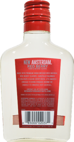 New Amsterdam Red Berry Flavored Vodka Perspective: back