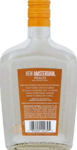 New Amsterdam Peach Flavored Vodka Perspective: back