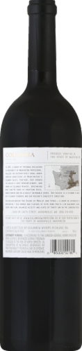 Columbia Winery Red Blend Red Wine Perspective: back