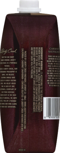 Liberty Creek Vineyards Cabernet Sauvignon California Red Wine Perspective: back