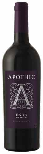 Apothic Dark Red Blend Red Wine 750ml Perspective: back