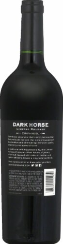Dark Horse Zinfandel Red Wine Perspective: back