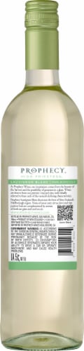 Prophecy® Sauvignon Blanc New Zealand White Wine Perspective: back
