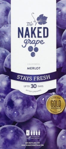 The Naked Grape Box Merlot Box Wine 3L Perspective: back