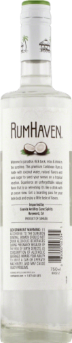 Rum Haven Coconut Rum Perspective: back