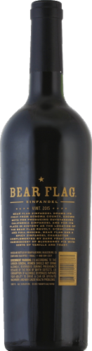 Bear Flag Zinfandel California Red Wine Perspective: back