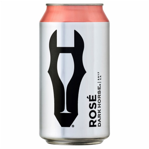 Dark Horse Rose Wine Can Perspective: back