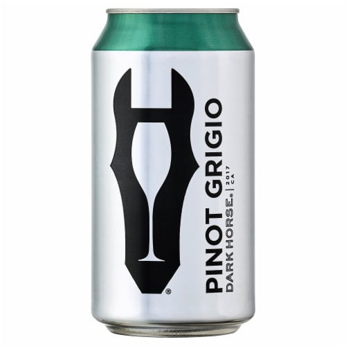 Dark Horse Pinot Grigio White Wine Single Can Perspective: back