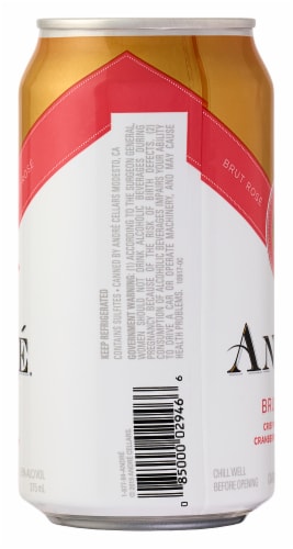 Andre Brut Rose Carbonated Wine Perspective: back