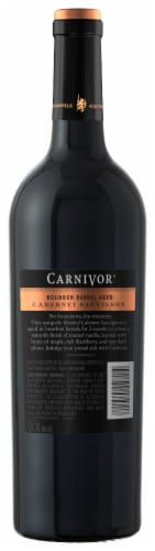 Carnivor Bourbon Barrel Aged Cabernet Sauvignon California Red Wine Perspective: back
