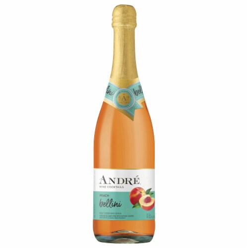 Andre Peach Bellini California Ready to Drink Cocktail Sparkling Wine Perspective: back
