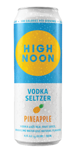 High Noon Pineapple Vodka Soda Hard Seltzer Perspective: back