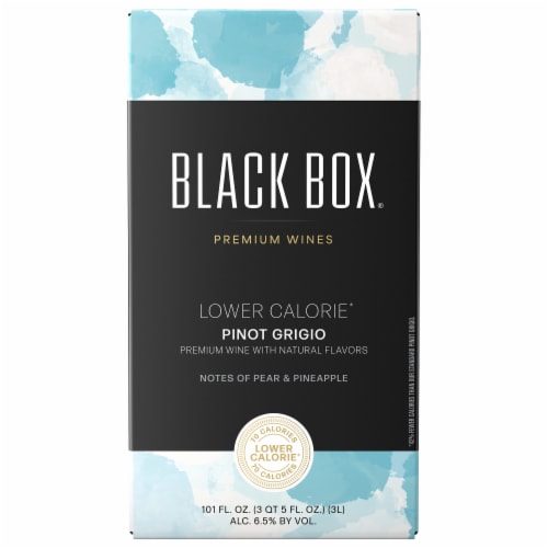 Black Box Pinot Grigio Lower Calorie White Wine Perspective: back