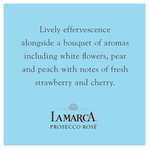 La Marca Prosecco Rose Italian Sparkling Wine Perspective: back