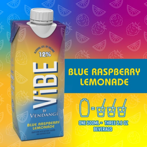 ViBE Twisted Sips Blue Raspberry Lemonade Ready to Drink Wine Cocktail Perspective: back