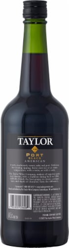 Taylor® Port Black Dessert Wine Perspective: back