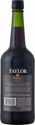 Taylor® Port Black Dessert Wine Perspective: back