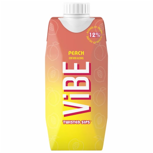 ViBE Twisted Sips Peach Ready to Drink Wine Cocktail Perspective: back