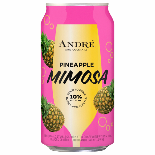 Andre Pineapple Mimosa California Ready to Drink Cocktail Sparkling Wine Can Perspective: back