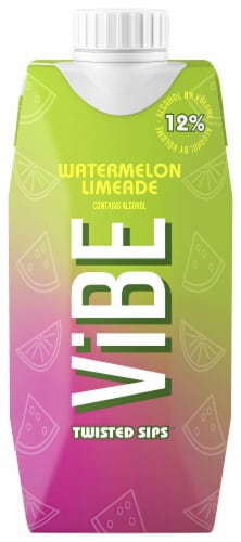 ViBE Twisted Sips Watermelon Limeade Ready to Drink Wine Cocktail Perspective: back