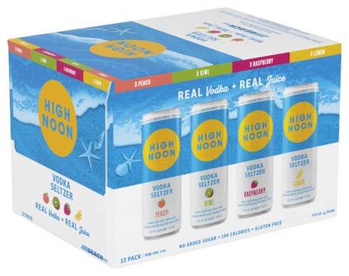 High Noon® Vodka Hard Seltzer Beach Variety Pack Cans Perspective: back