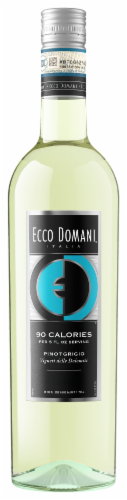 Ecco Domani 90 Calorie Pinot Grigio Italian White Wine Perspective: back