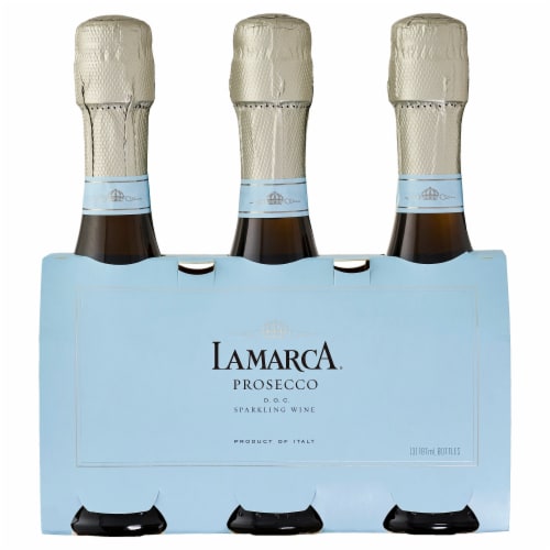 La Marca Prosecco Sparkling Wine 3 Single Serve 187ml Bottles Perspective: back