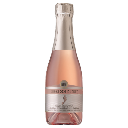Barefoot Bubbly Pink Moscato Champagne California Sparkling Wine Perspective: back