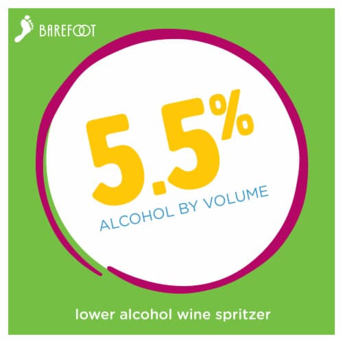 Barefoot Spritzer Crisp White Wine Cooler Perspective: back