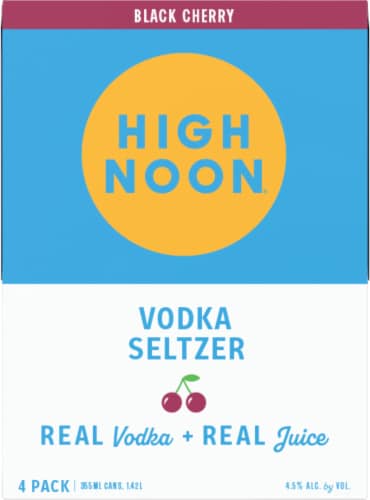 High Noon® Black Cherry Vodka Hard Seltzers Perspective: back