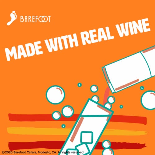 Barefoot Hard Seltzer Peach and Nectarine Wine Cans Perspective: back