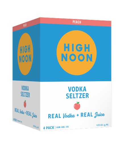 High Noon Peach Vodka Hard Seltzer Perspective: back