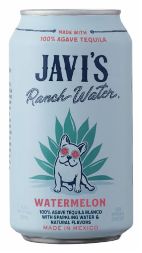 Javi's Watermelon Tequila Soda Hard Seltzer Perspective: back