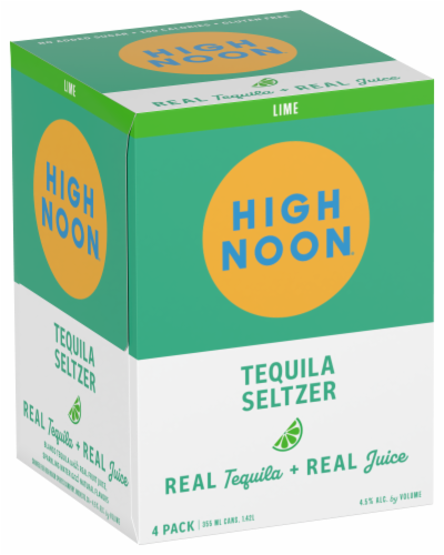 High Noon® Lime Tequila Hard Seltzer Cans Perspective: back