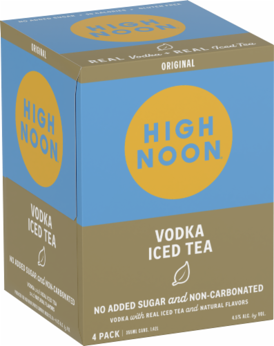 High Noon® Vodka Original Hard Iced Tea Ready to Drink Cocktail Cans Perspective: back