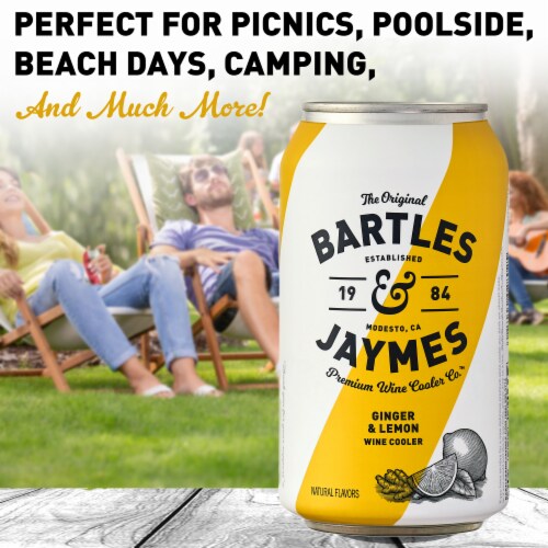 Bartles & Jaymes Ginger Lemon Wine Cooler Ready to Drink Cocktail Perspective: back