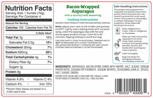 Home Chef Bacon-Wrapped Asparagus with Country Herb Seasoning Perspective: back