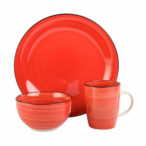 Gibson Home 95631.12RM Color Vibes 12 Piece Dinnerware Set, Assorted Colors Perspective: back