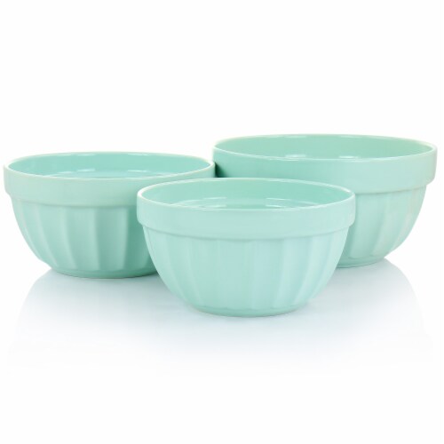 Martha Stewart Stoneware Bowl Set - Mint Perspective: back