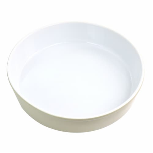 Martha Stewart Beige Stonware Pie Pan Perspective: back