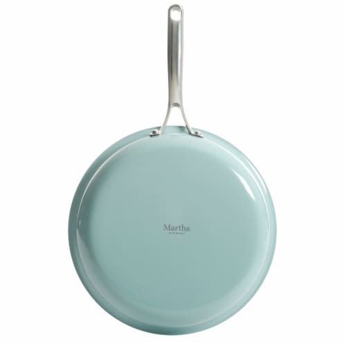 Martha Stewart Collection Lockton Aluminum 2 Piece Fry Pan Set - Light Blue