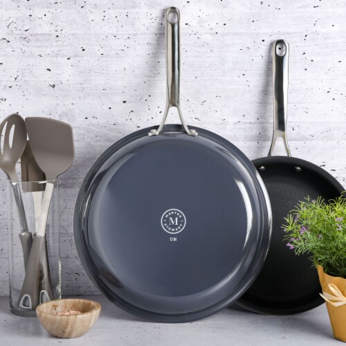 Martha Stewart Black Aluminum Frying Pan Perspective: back