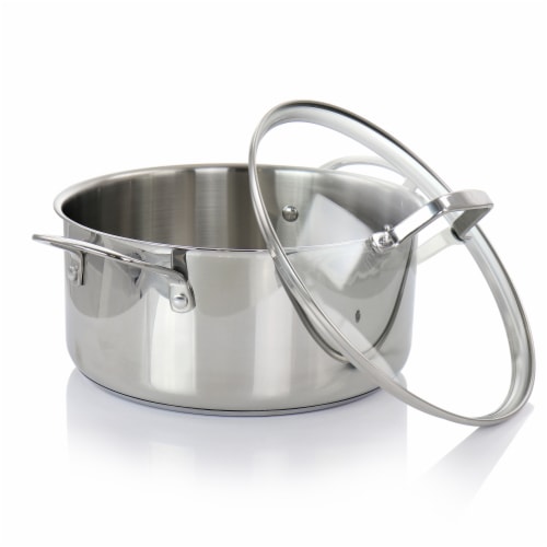 Martha Stewart Stainless Steel Dutch Oven Perspective: back