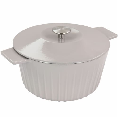 Martha Stewart Round Gray Casserole Dish Perspective: back
