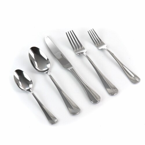 Martha Stewart Springbank Stainless Steel Flatware Set Perspective: back