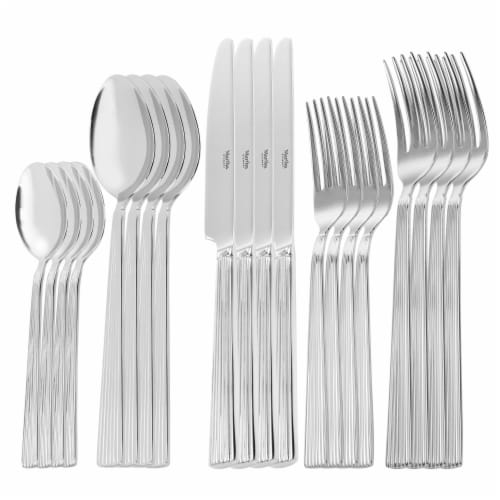 Martha Stewart Carlyle Stainless Steel Flatware Set Perspective: back