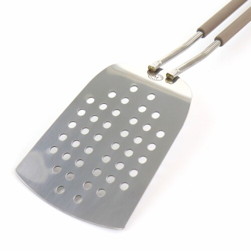 Martha Stewart Gray Stainless Steel Slotted Spatula Perspective: back
