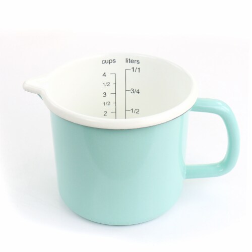 Martha Stewart Enamel on Steel Measuring Cup - Turquoise Perspective: back