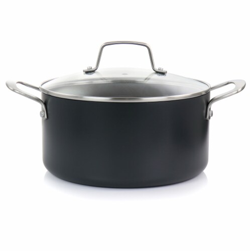 Martha Stewart Matte Black Nonstick Hard Aluminum Cookware Set Perspective: back