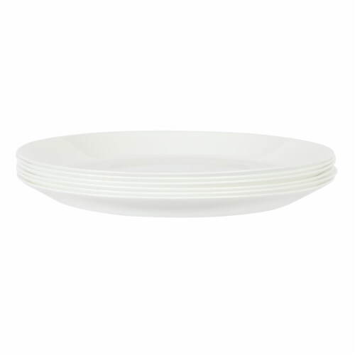 Gibson Home Ultra Round 6 Pack Opal Glass Break and Chip Resistant Dinner Plates Perspective: back
